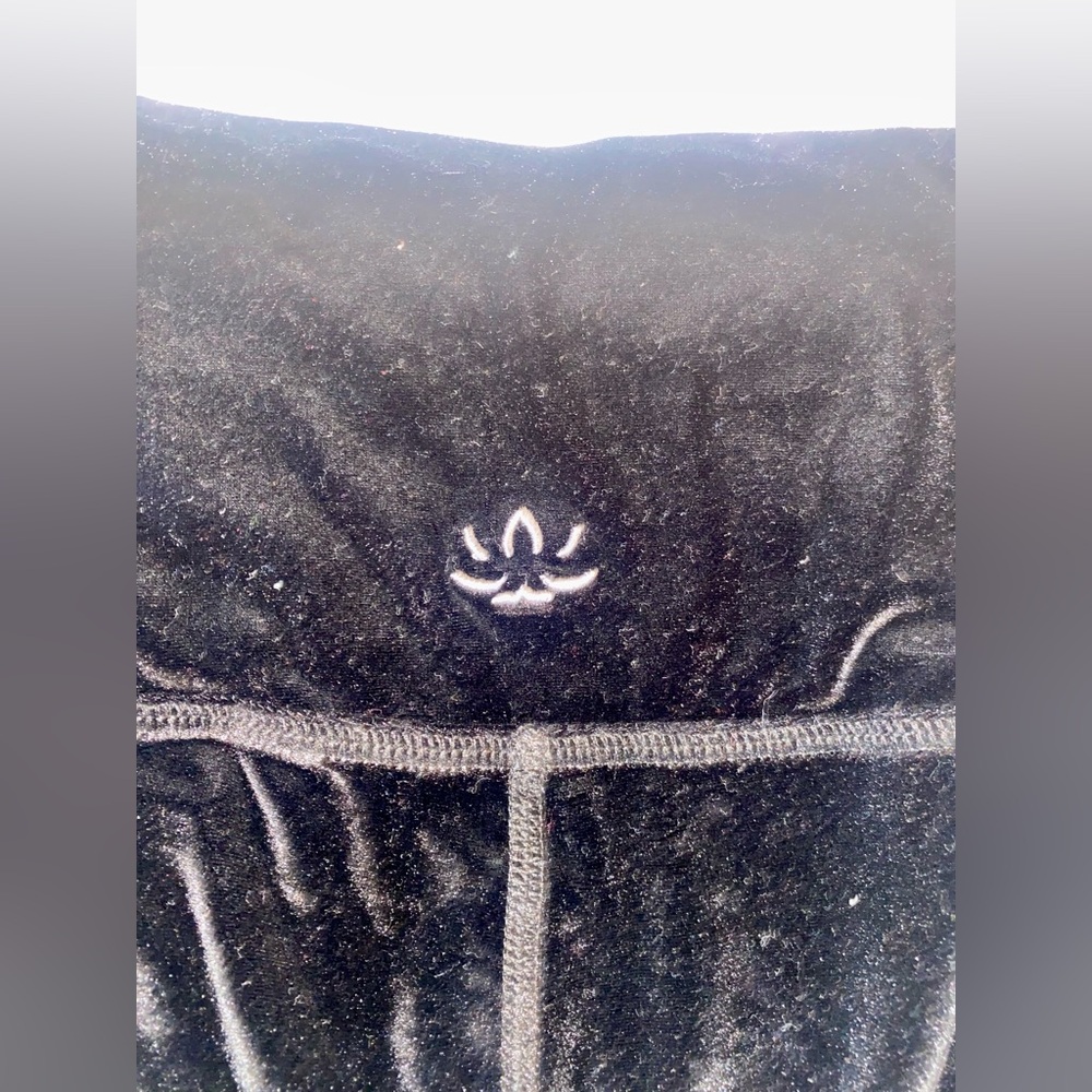 Beyond Yoga Black Velour Yoga Leggings Pants Women’s Size Extra Large - Picture 7 of 7